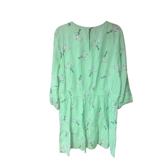 Loft Linen Blend Tiered Ballon Sleeve Dress‎ NWT - Picture 2 of 7